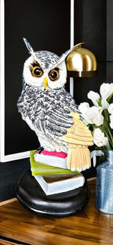 Owl Statue on Book for Good Luck - Owl showpieces for Home Decor vastu, A Symbol of Wisdom and Fortune for Home and Living Room Decor Item, Statue
